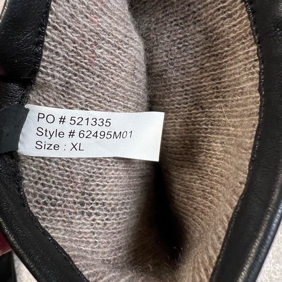 Wilsons Leather Gloves Black Leather Cashmere Lined Soft Men's XL - Picture 5 of 5